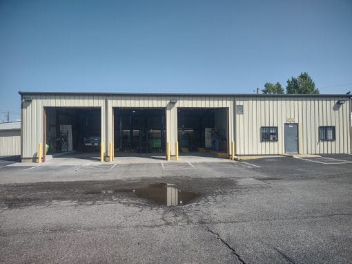 Service Bays and Office Entrance